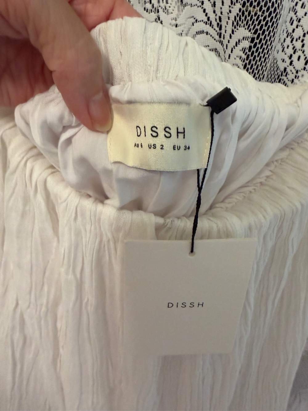 DISSH Nicol White Strapless Maxi Dress size US 2  NWT
